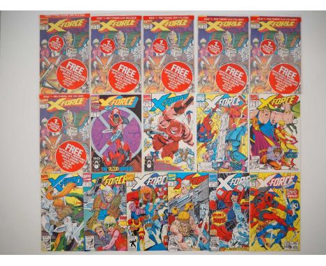 X-FORCE #1 to 11 (16 in Lot - including 6 sealed copies of issue #1) - (1991/1992 - MARVEL) - The first comic to be sold poly