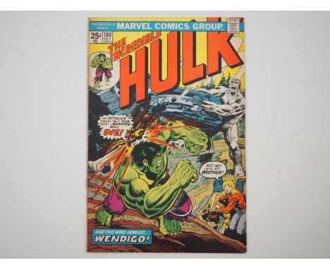 INCREDIBLE HULK #180 (1974 - MARVEL) - First appearance of Wolverine (cameo - last page) and second appearance of Wendigo - L