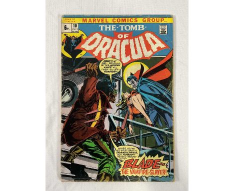 TOMB OF DRACULA #10 - (1973 - MARVEL - UK Price Variant) - HOT KEY BOOK &amp; CHARACTER - First appearance of Blade the Vampi