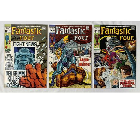 FANTASTIC FOUR #92, 93, 94 (3 in Lot) - (1969/1970 - MARVEL) - Higher grade copies which includes the first appearances of Ag