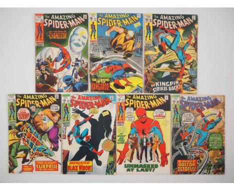 AMAZING SPIDER-MAN #80, 81, 84, 85, 86, 87, 88 (7 in Lot) - (1970 - MARVEL - US & UK Price Variant) - Includes the first appe