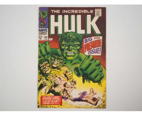 INCREDIBLE HULK #102 (1968 - MARVEL) First issue of the (new) solo title series + Origin of the Hulk retold + Story continued