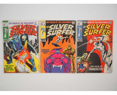 SILVER SURFER #5, 6, 7 (3 in Lot) - (1969 - MARVEL) - Includes the first appearances of Al Harper & Overlord - Cover art by J
