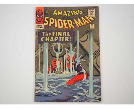 AMAZING SPIDER-MAN #33 - (1966 - MARVEL - UK Price Variant) - Spider-Man battles Doctor Octopus - includes the classic 'lifti