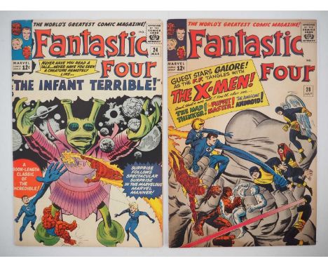 FANTASTIC FOUR #24 & 28 (2 in Lot) - (1964 - MARVEL) - Includes the first appearance of the Infant Terrible, the first crosso