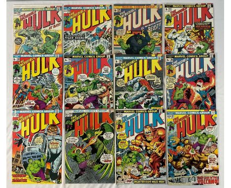 INCREDIBLE HULK #159 to 170 (12 in Lot) - (1973 - MARVEL - US & UK Price Variant) - Includes the first appearances of Wendigo