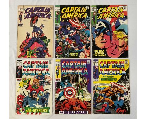 CAPTAIN AMERICA #111, 112, 114, 116, 119, 121 (6 in Lot) - (1969/1970 - MARVEL) - Includes the third appearance of the Falcon