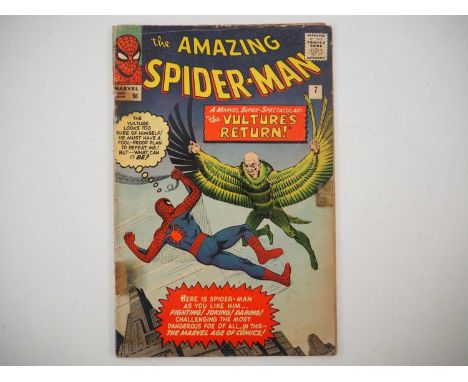 AMAZING SPIDER-MAN #7 - (1963 - MARVEL - UK Price Variant) - Second appearance of the Vulture - Steve Ditko cover and interio
