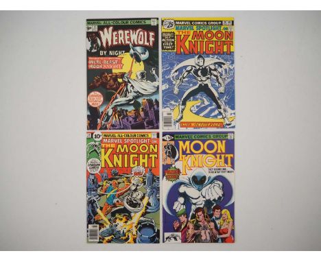 MOON KNIGHT LOT (4 in Lot) - Includes WEREWOLF BY NIGHT #33 + MARVEL SPOTLIGHT #28, 29 + MOON KNIGHT #1 - Includes the second