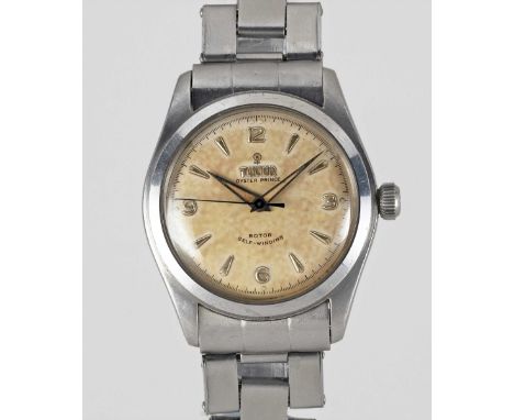 A GENTLEMAN'S STAINLESS STEEL ROLEX TUDOR OYSTER PRINCE SELF-WINDING BRACELET WATCHCIRCA 1950s, REF. 7809Movement: 17J, autom