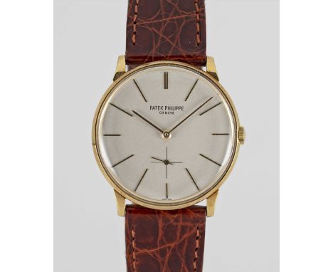 A GENTLEMAN'S 18K SOLID GOLD PATEK PHILIPPE CALATRAVA WRIST WATCHCIRCA 1960s, REF. 2573-2 Movement: 18J, manual wind, cal 23-