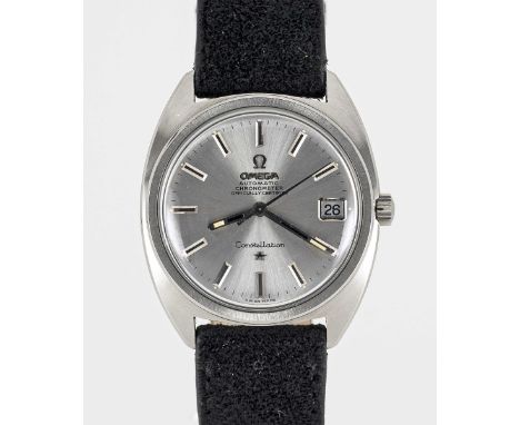 A GENTLEMAN'S STAINLESS STEEL OMEGA CONSTELLATION CHRONOMETER WRIST WATCHCIRCA 1972, REF. 168.017Movement: 24J, automatic chr