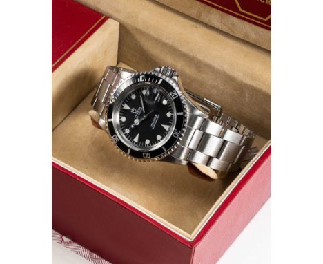 A GENTLEMAN'S STAINLESS STEEL ROLEX TUDOR PRINCE OYSTERDATE "LOLLIPOP" SUBMARINER BRACELET WATCHDATED 1989, REF. 76100 WITH O