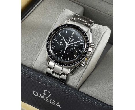A GENTLEMAN'S STAINLESS STEEL OMEGA SPEEDMASTER PROFESSIONAL CHRONOGRAPH BRACELET WATCH DATED 2006, REF. 3574.51 APOLLO XVII 
