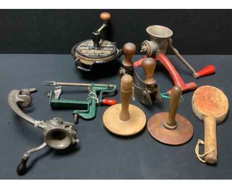 Kitchenalia - a Vono no2 Knife cleaner;  a herb chopper;  White Mountain apple peeler;  a grater;  etc 