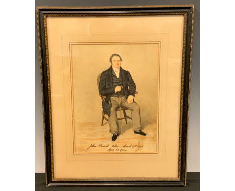 English School (mid 19th century)Portrait of John Powell taken March 17th 1846, aged 65watercolour, 27cm x 20cm 