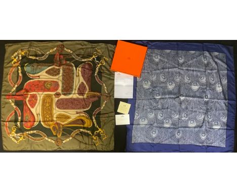 Textiles - lady's accessories, a Hermes Paris silk scarf, Festival pattern, original receipt and box; a Liberty of London sil