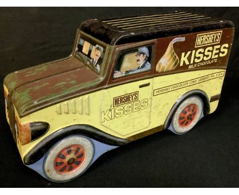 Advertising - a Hersheys milk chocolate biscuit tin modelled as a 1930's delivery van 