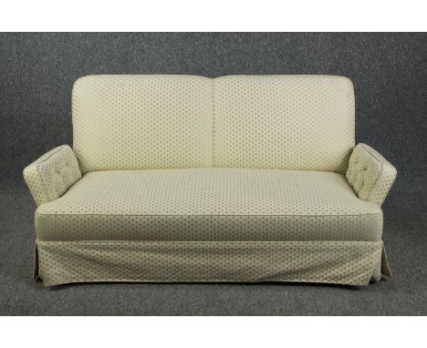 Sofa, contemporary upholstered. H.73 W.150 D.72cm. 