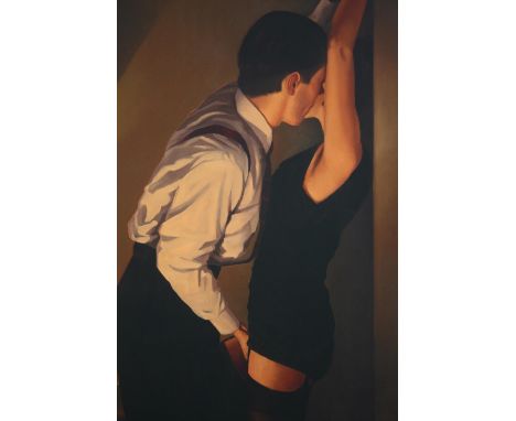 After Jack Vettriano. Game on. Print on canvas. H.102 W.86 cm. 