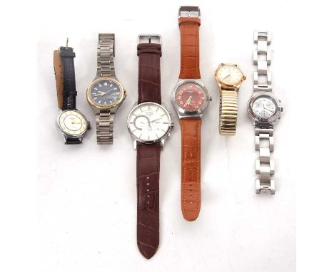 Mixed Lot: Various wristwatches, makers to include Pulsar, Swatch, Jovial and Smiths (a/f)