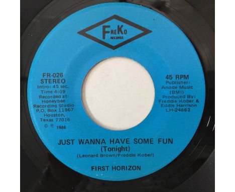 FIRST HORIZON - JUST WANNA HAVE SOME FUN (TONIGHT) 7" (FR-026). A copy of First Horizon - Just Wanna Have Some Fun (Tonight) 