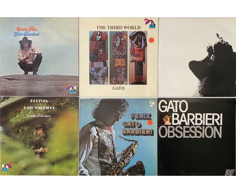 GATO BARBIERI AND RELATED - LP COLLECTION. A fine collection of around 16 LPs by Argentine jazz sax player Gato Barbieri and 