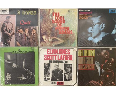 JAZZ - LP COLLECTION. A broad selection of 54 jazz LPs. Artists/ titles include Pepper Adams inc Encounter (PRST 7677, US ori