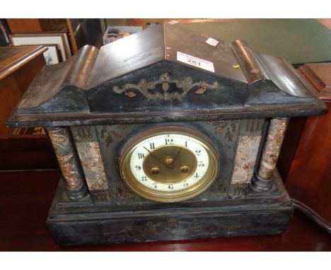 Victorian marble mantle clock