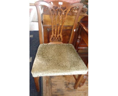 Georgian mahogany Chippendale style dining chair