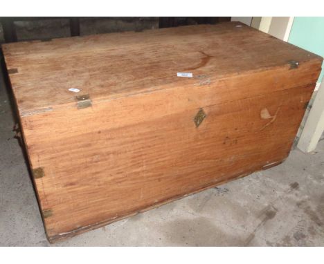 19th c. military camphor wood trunk