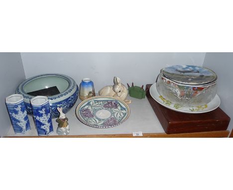 Poole pottery plate and other china