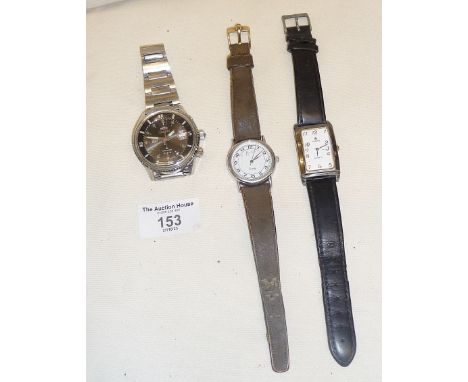 A Gapier Art Deco-style gents' wristwatch, an Orient King Diver watch and another