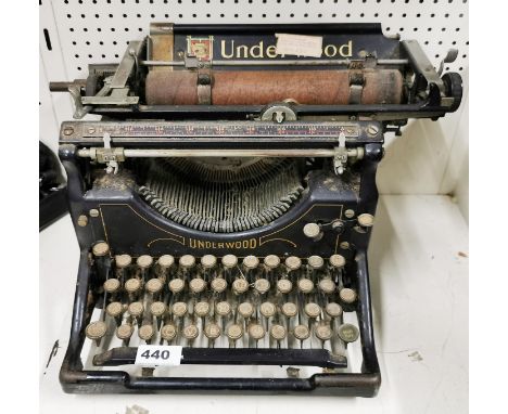 An early Underwood typewriter