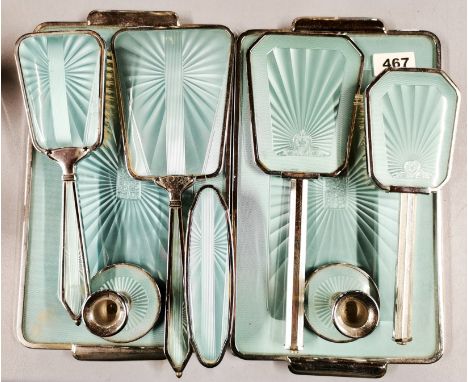 An Art Deco double dressing table set.