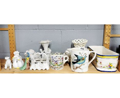 A quantity of mainly 19th century ceramic items.