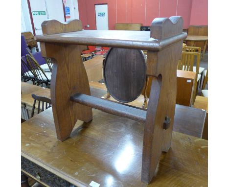 A Victorian pitch pine stool 