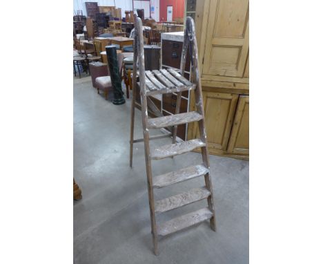 A vintage pine stepladder 