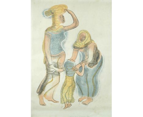 § Leon Underwood (British, 1890-1975) Mexican Women signed and dated lower right "Leon U '36" and numbered 6/25 lithograph in