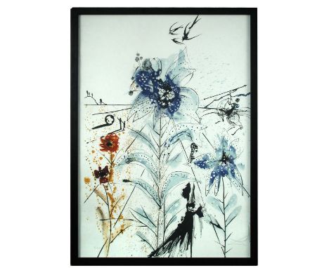 § After Salvador Dali (Spanish, 1904-1989) Flowers inscribed lower left "EA" (artist's proof) and bears signature lower right