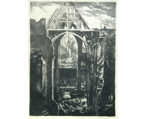 § Henry Trivick (British, 1908-1982) St John's Chapel, Red Lion Square, Camden, London, after bombing in the Second World War