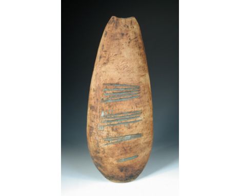 § Alan Wallwork, (British, b. 1931), a large stoneware vase, the ovoid form with incised decoration, incised marks to base, d