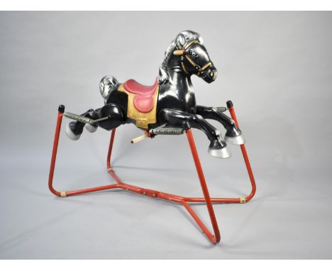 A Vintage Sit On Rocking Horse Toy, Stamped Made In England, Probably Tri-Ang 