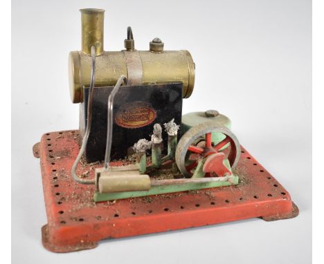 A Mamod Brass and Tin Plate Model of a Stationary Steam Engine, with Burner but Untested 