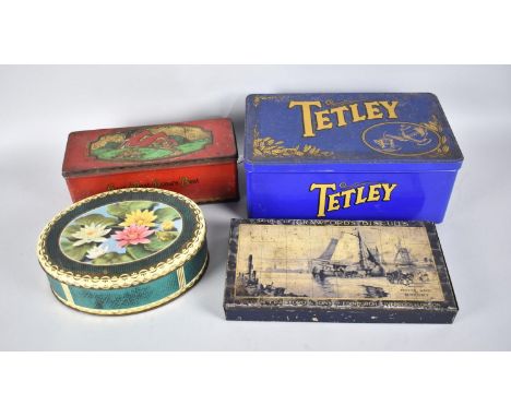 A Collection of Various Vintage and Modern Decorated Tins 