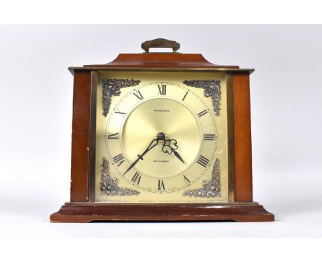 A Mid 20th Century Dominion Automatic Mantel Clock with Battery Movement, 21.5cms Wide 