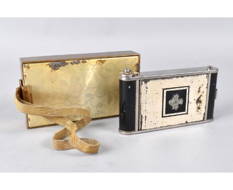 A Vintage Fitted Combination Powder Compact, The Parklane by LSM together with a Similar Powder Compact/Cigarette Case in the