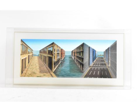 Patrick Hughes (B.1939) - 'History', 2007, a limited edition three dimensional multiple lithograph, numbered 44/45, signed to