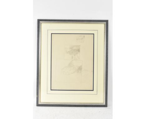 Stanley Spencer R.A. (1891-1959) A framed sketch, pencil on paper, with a Stanley Spencer Studio Sale stamp to the lower left