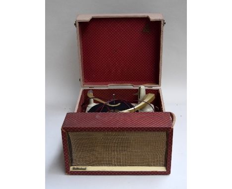 A McMichael portable record player